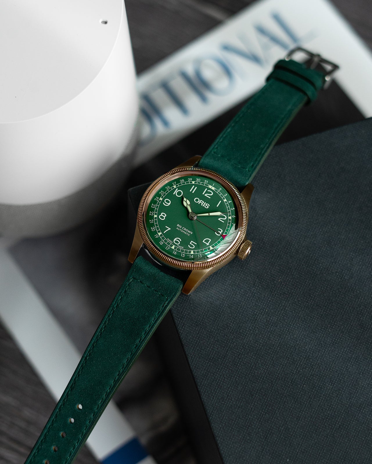 Suede Leather Strap (Royal Green)