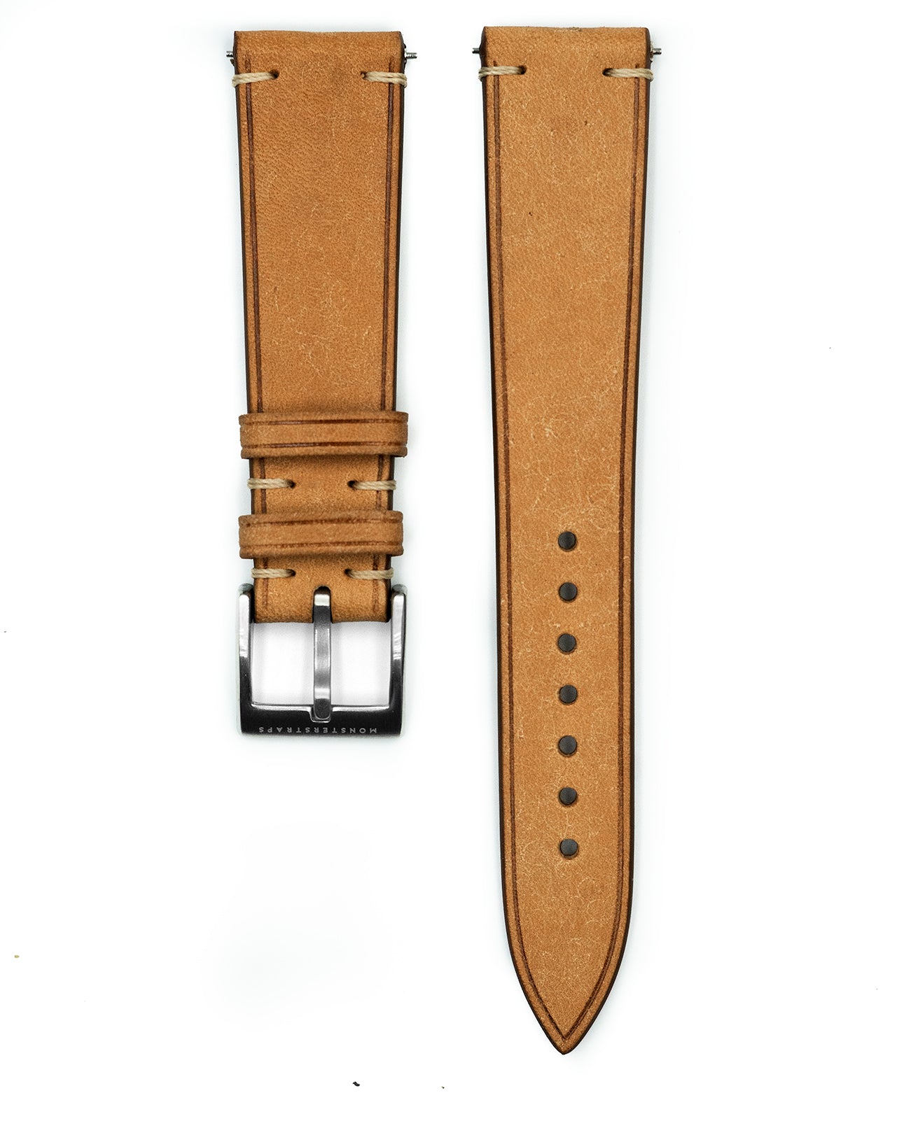 Vintage Italian Distressed Leather Strap (Natural)