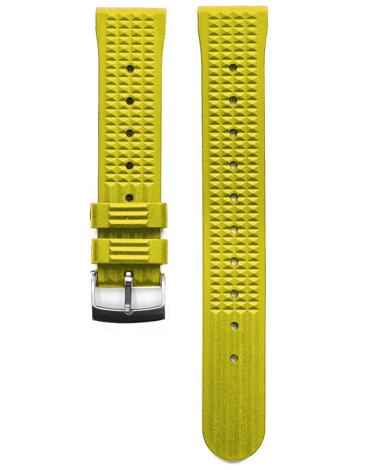 VULCANISED RUBBER - WAFFLE STRAP (YELLOW, VINTAGE STYLE)