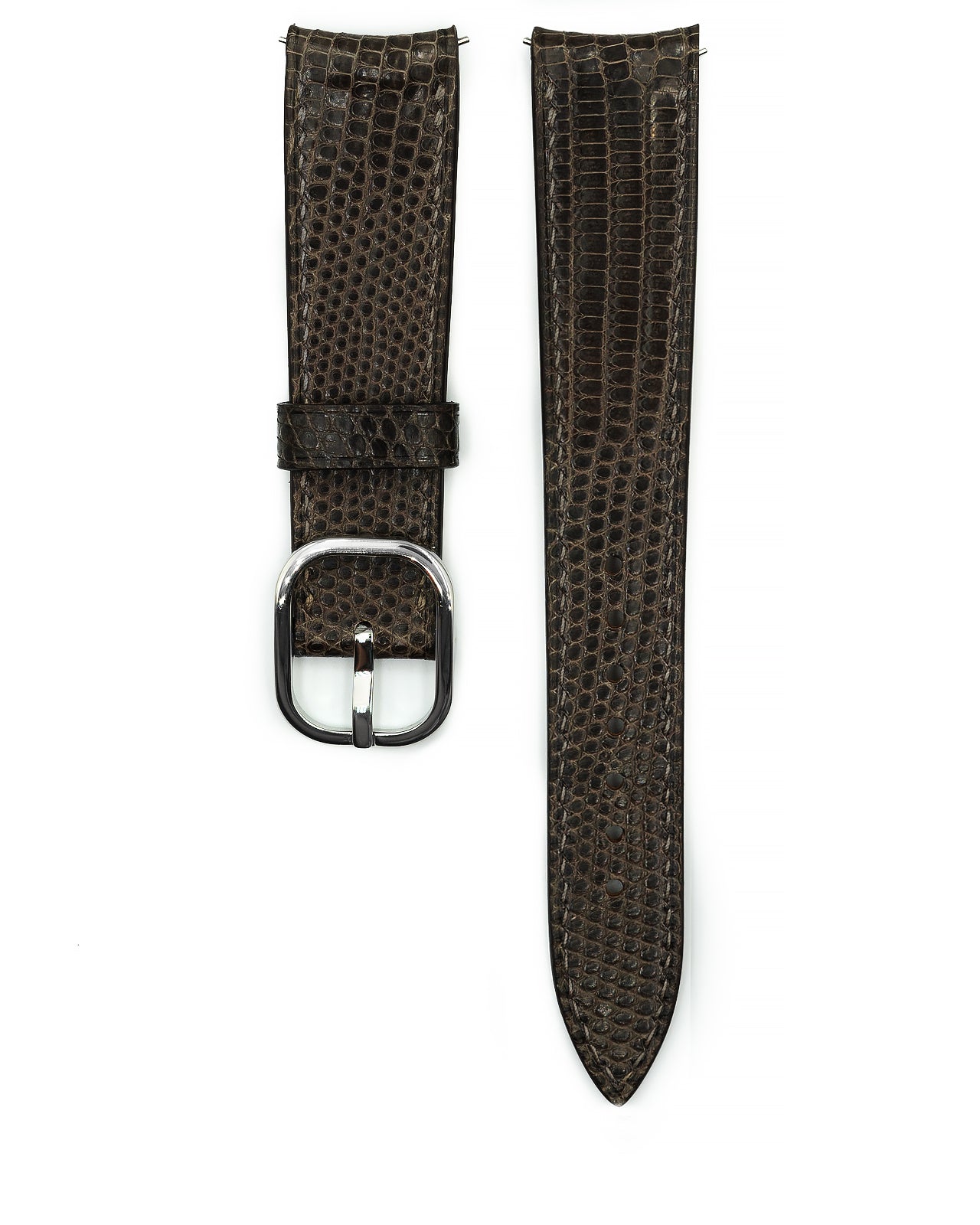 Lizard Leather Strap (Dark Brown)