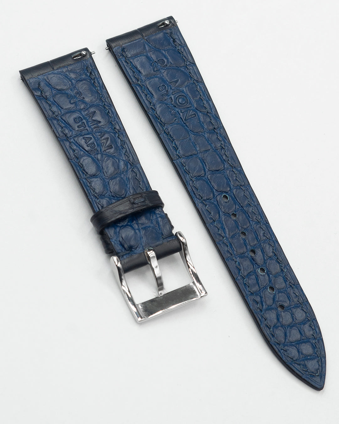 (22mm) Alligator Leather - Marine Blue