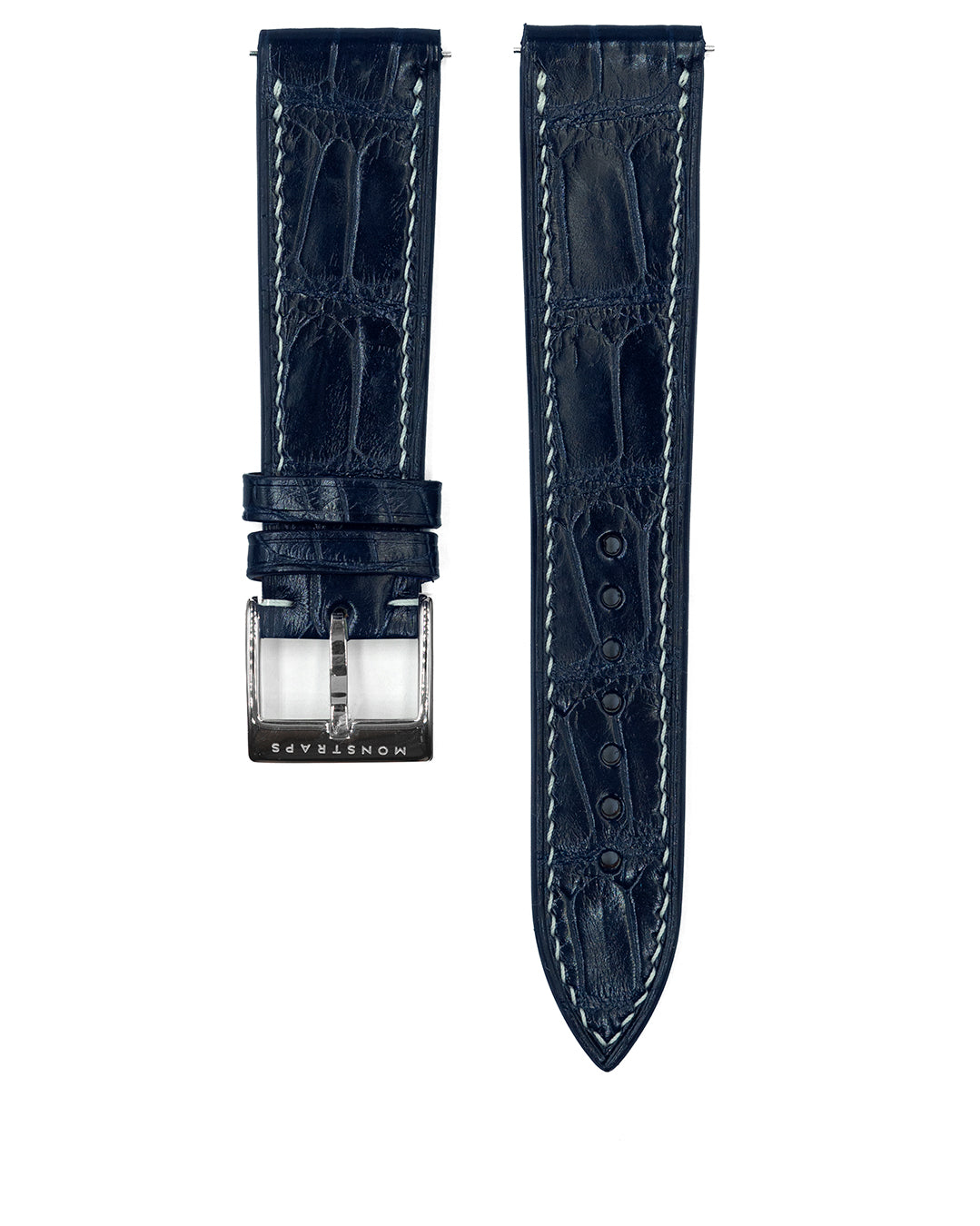 (21mm) Alligator Leather - Dark Navy (Millennium finish)