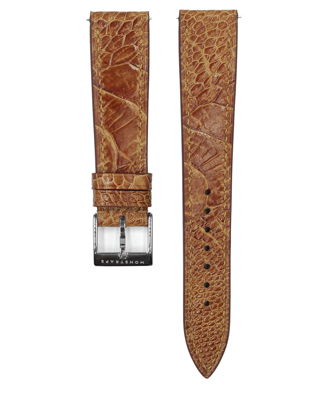 (19mm) Ostrich Flank Leather - Caramel