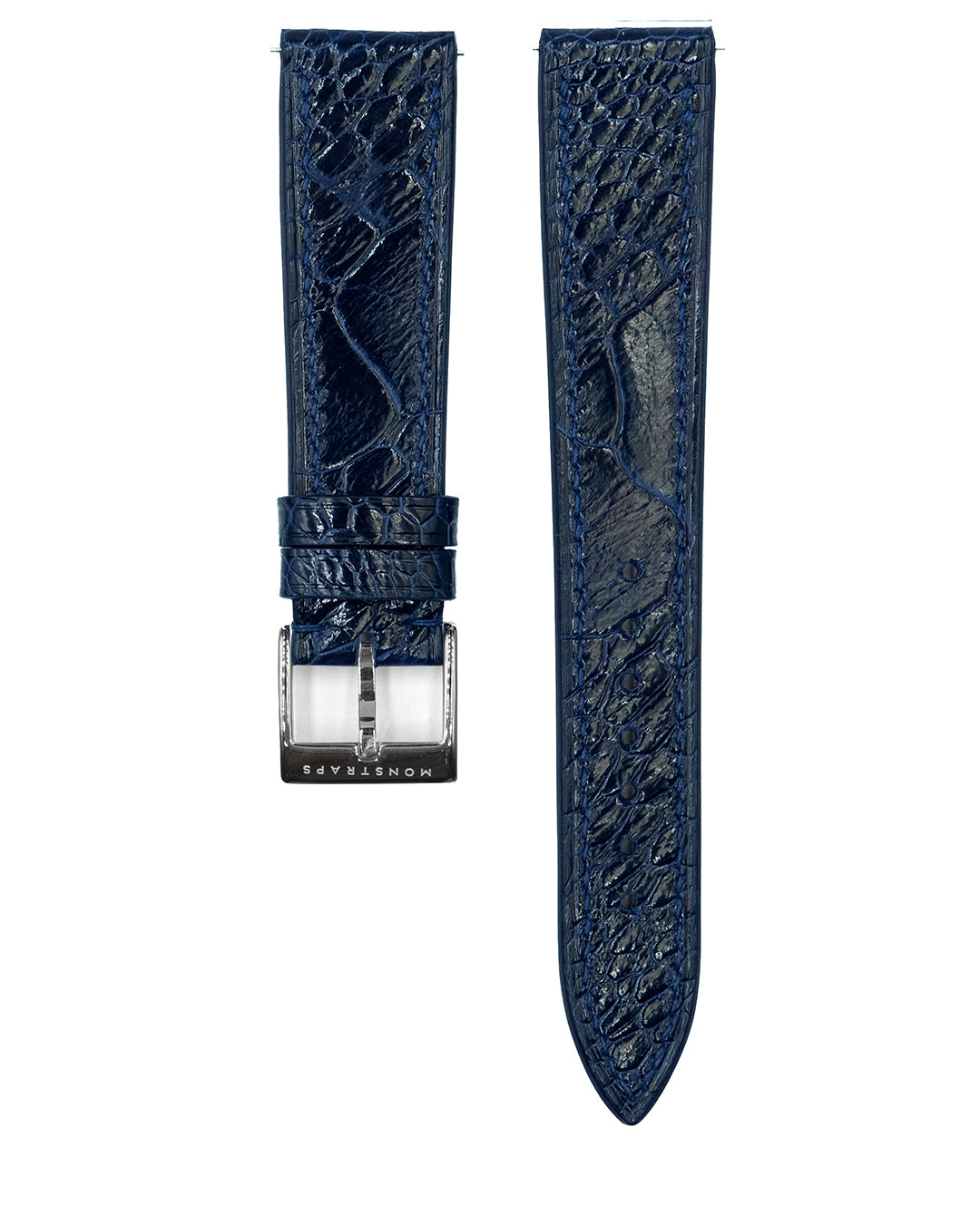 (19mm) Ostrich Flank Leather - Dark Navy