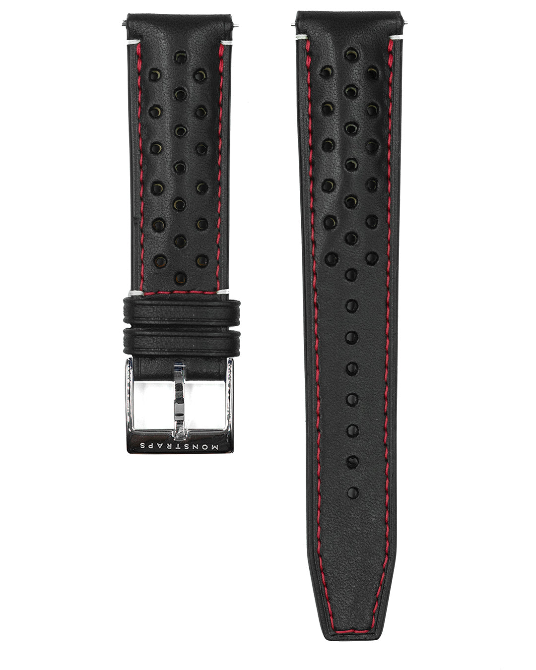 (20mm) Rally Leather - Black, Rubber Lining