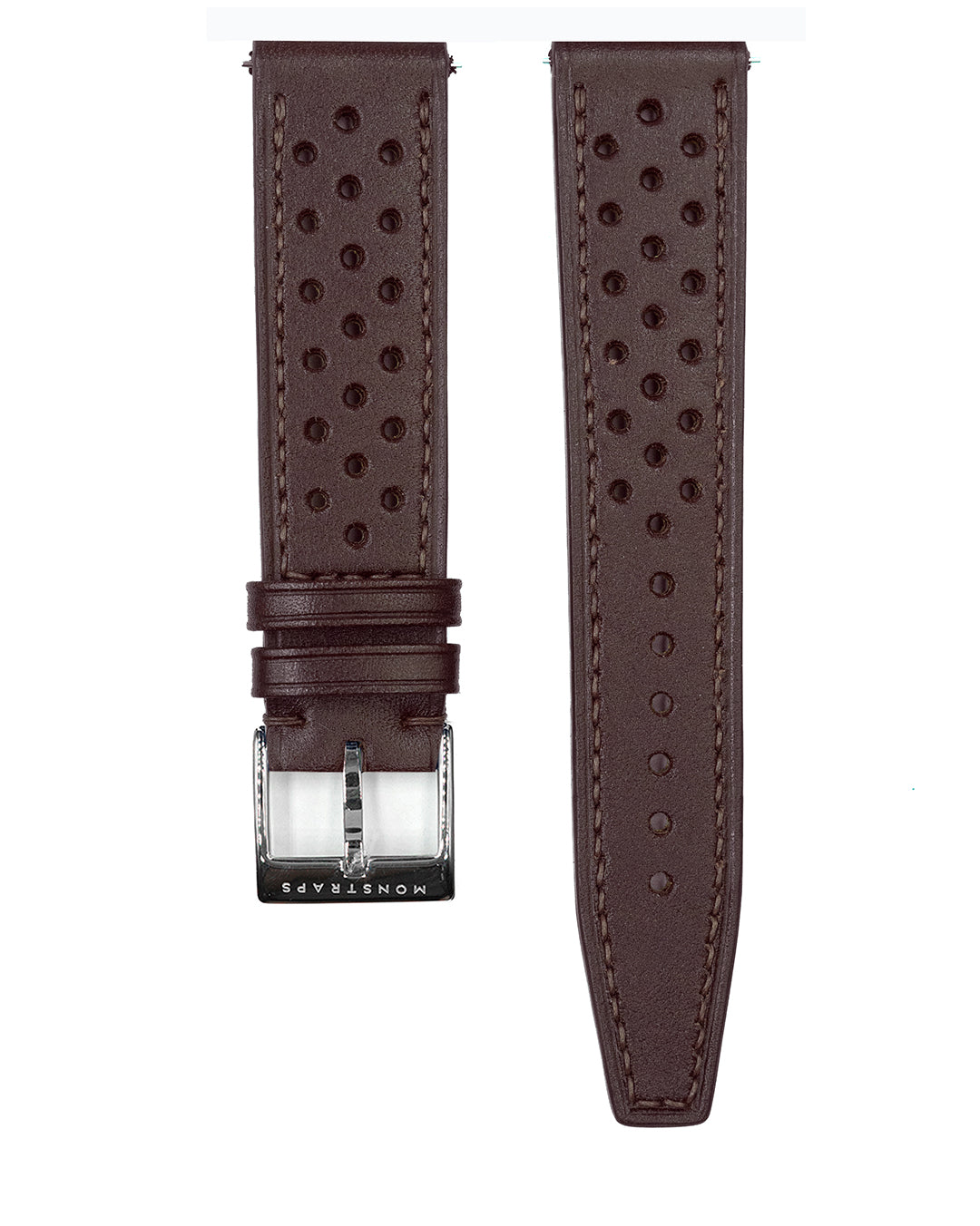 (20mm) Rally Leather - Chocolate, tonal stitching