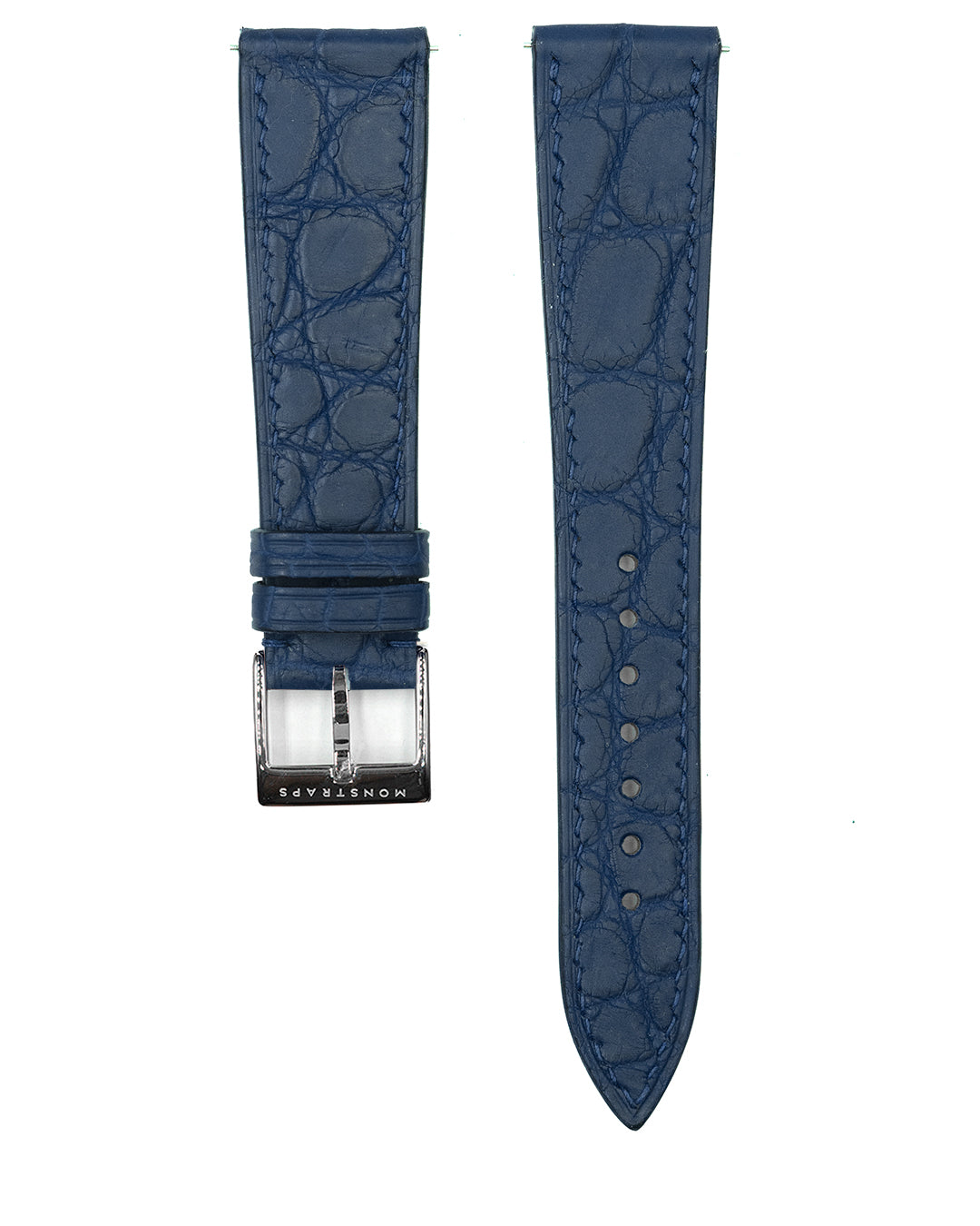 (20mm) Alligator Flank Leather - Navy Blue