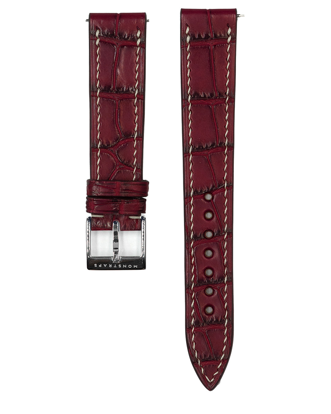 (18mm) Alligator Leather - Burgundy