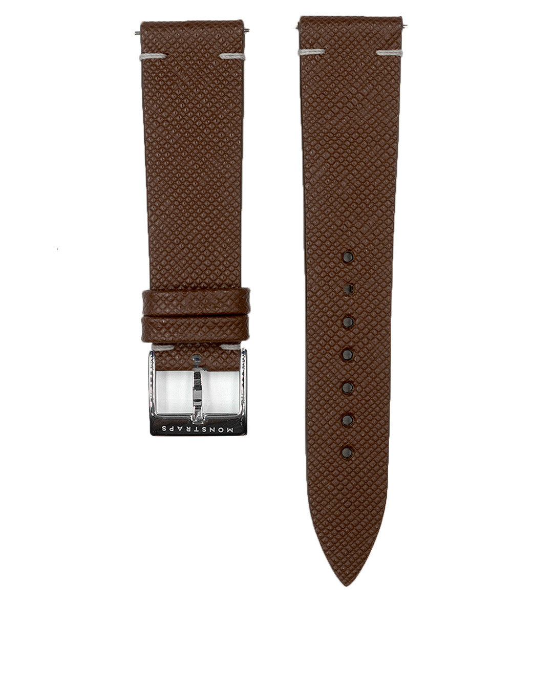 (19mm) Saffiano Leather - Brown, Short