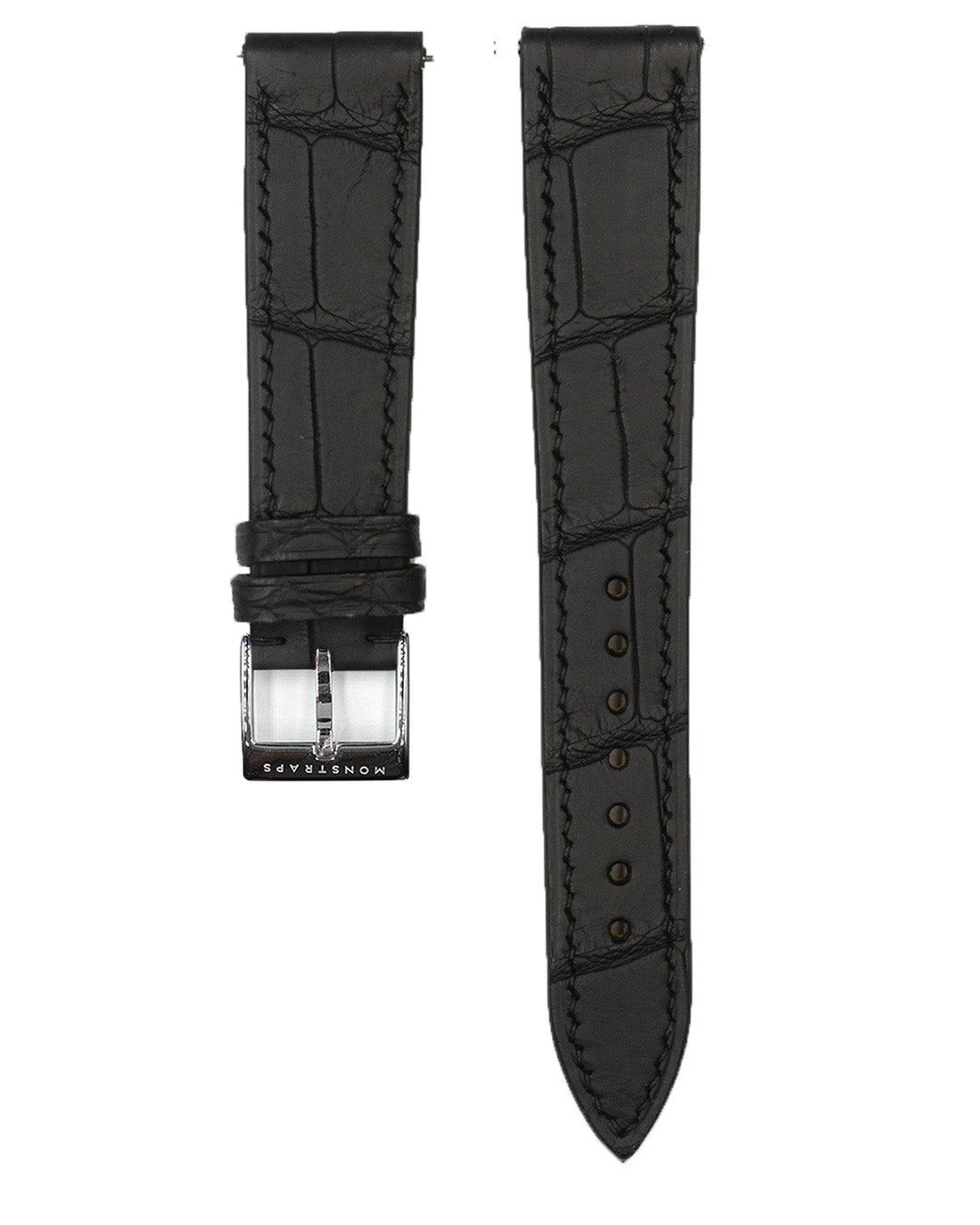 19mm) Alligator Leather - Black, Regular - Monstraps