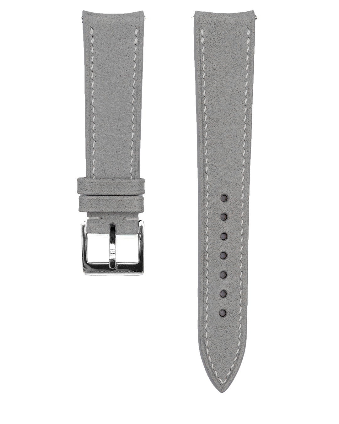 (19mm) Nubuck Leather - Light Grey - Regular