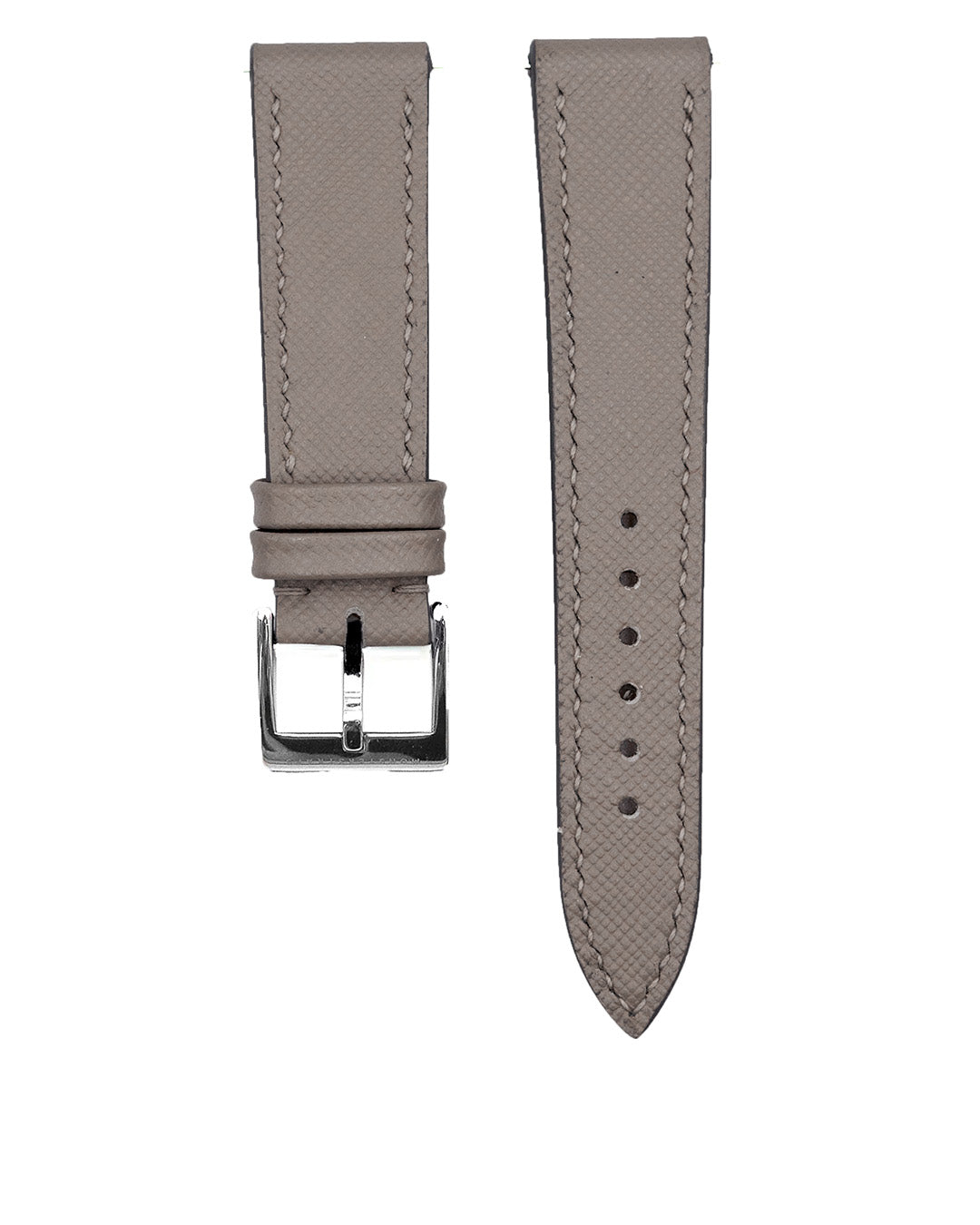 (19mm) Saffiano Leather - Warm Grey, Short