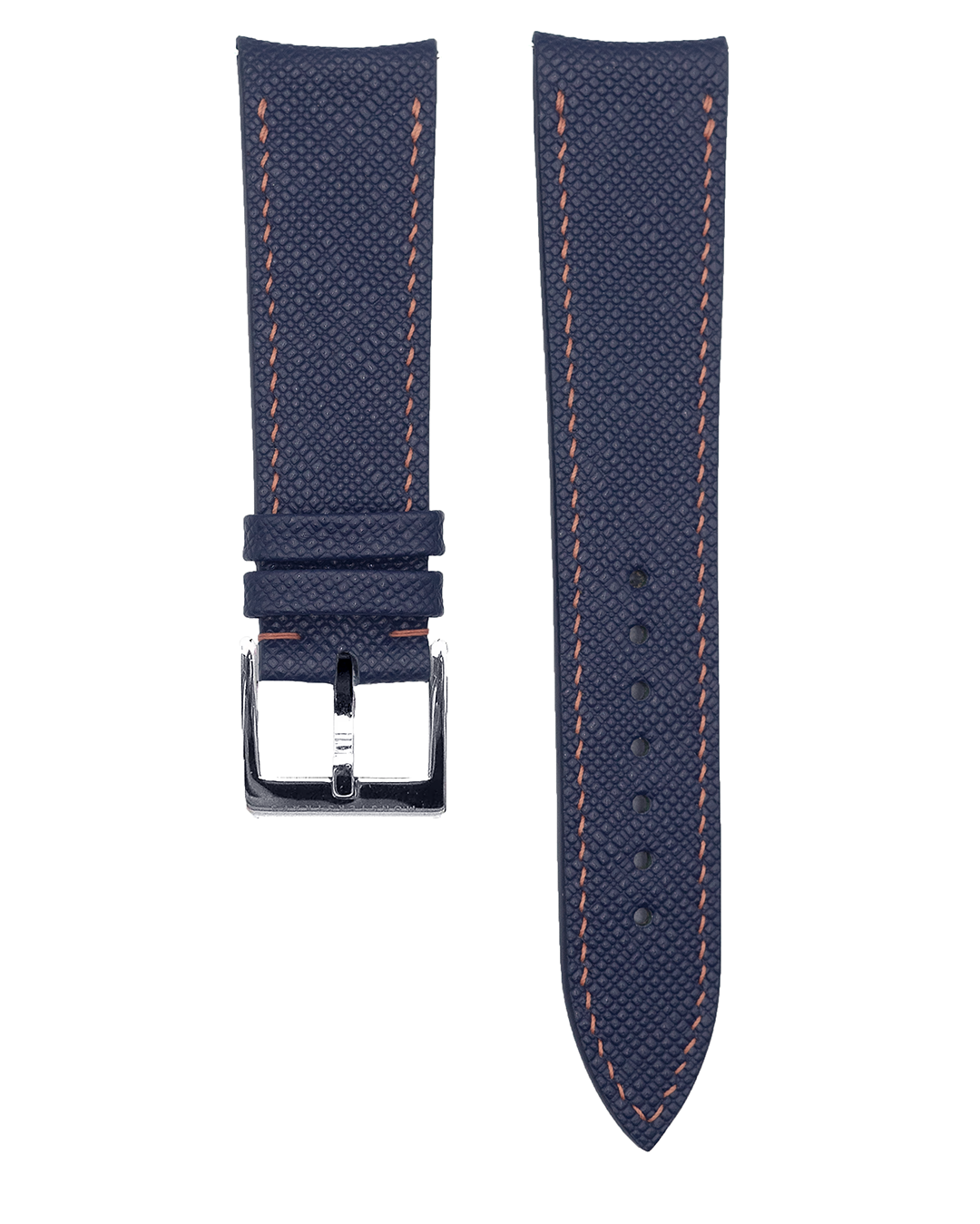 (21mm) Saffiano Leather - Navy-  Rubber Lining, Regular