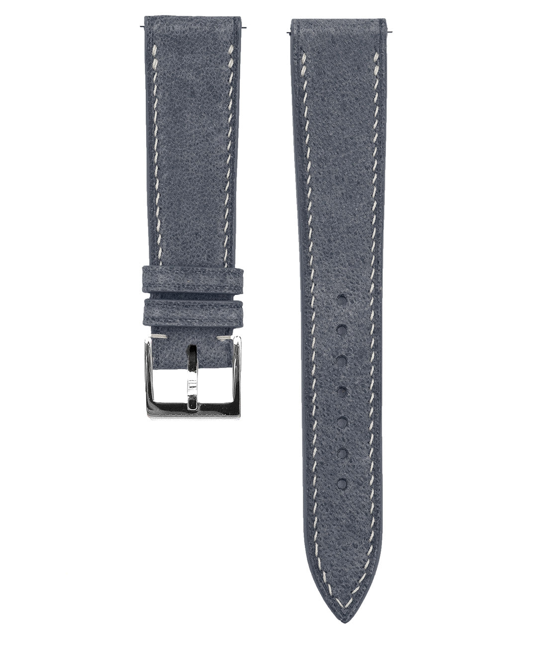 (19mm) Vintage Distressed Leather - Steel Blue - Regular, Full Stitch