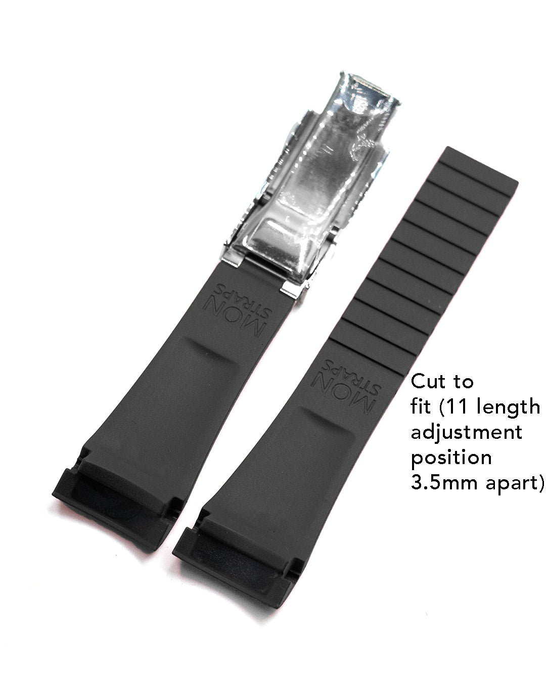 (NEW!) FKM RUBBER- FOR TUDOR BLACK BAY 41 (BLACK, 2023 NEW MODEL ONWARDS)