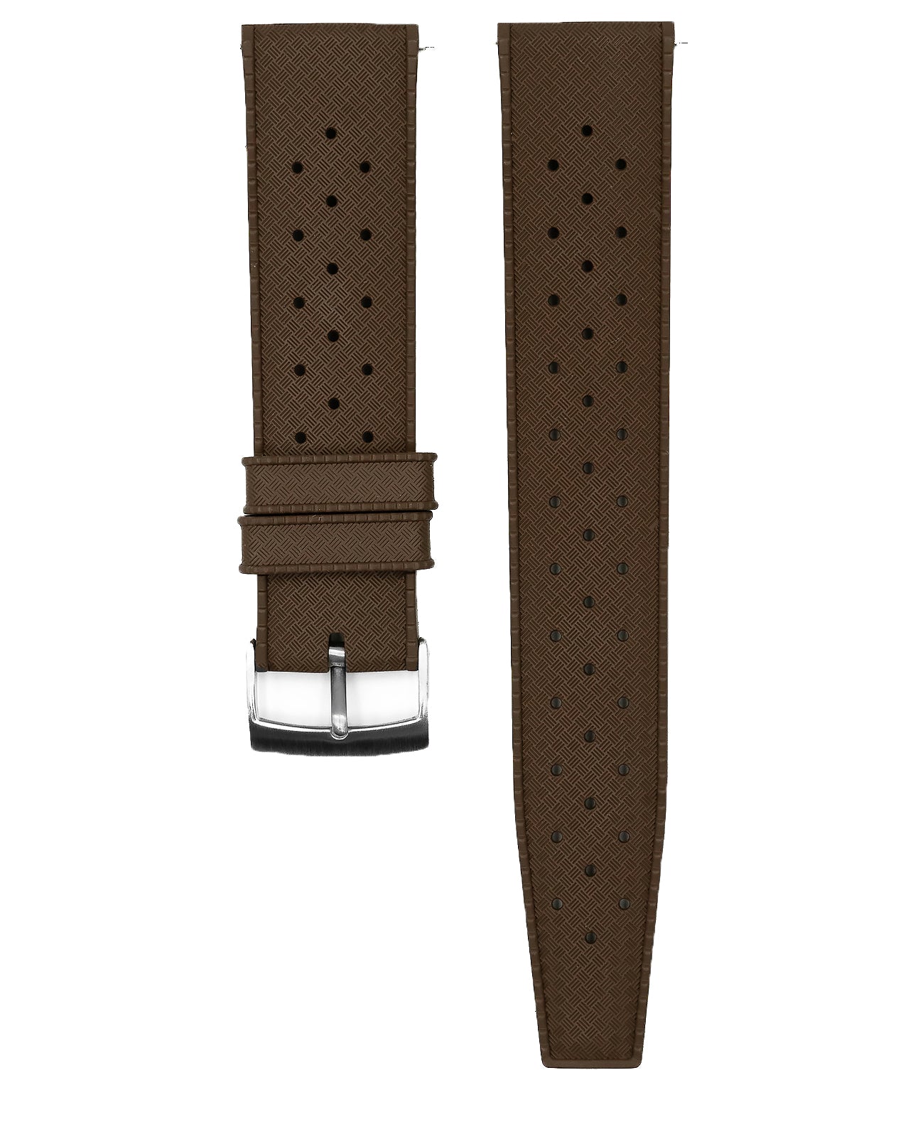 FKM RUBBER - "TROPICAL" VINTAGE STYLE STRAP (BROWN)