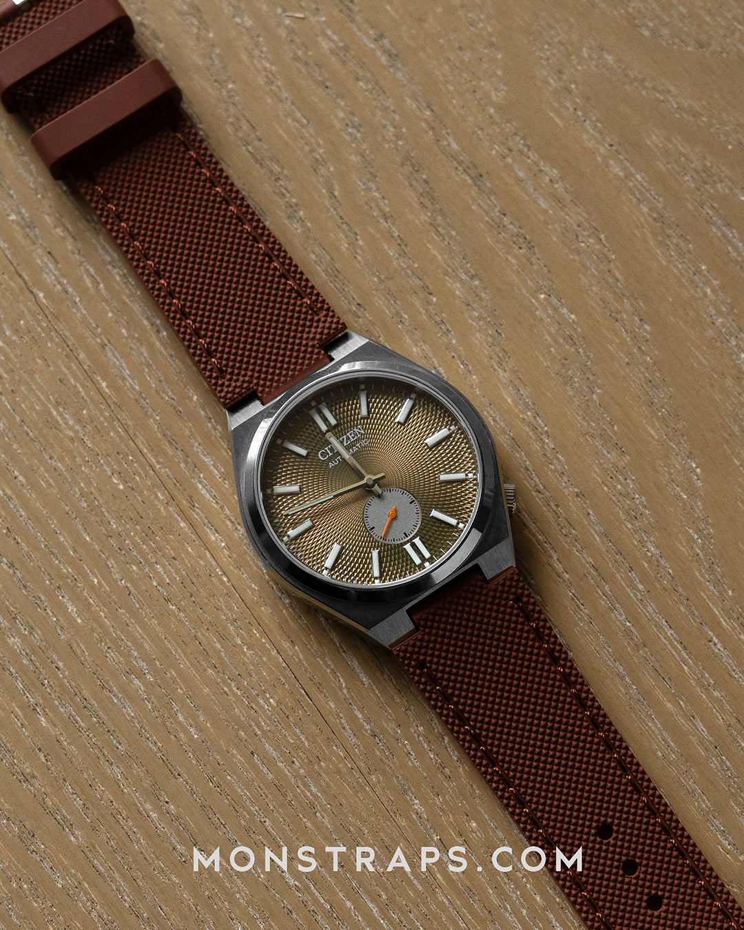 HYBRID RUBBER - FOR CITIZEN TSUYOSA SMALL SECONDS (BROWN)