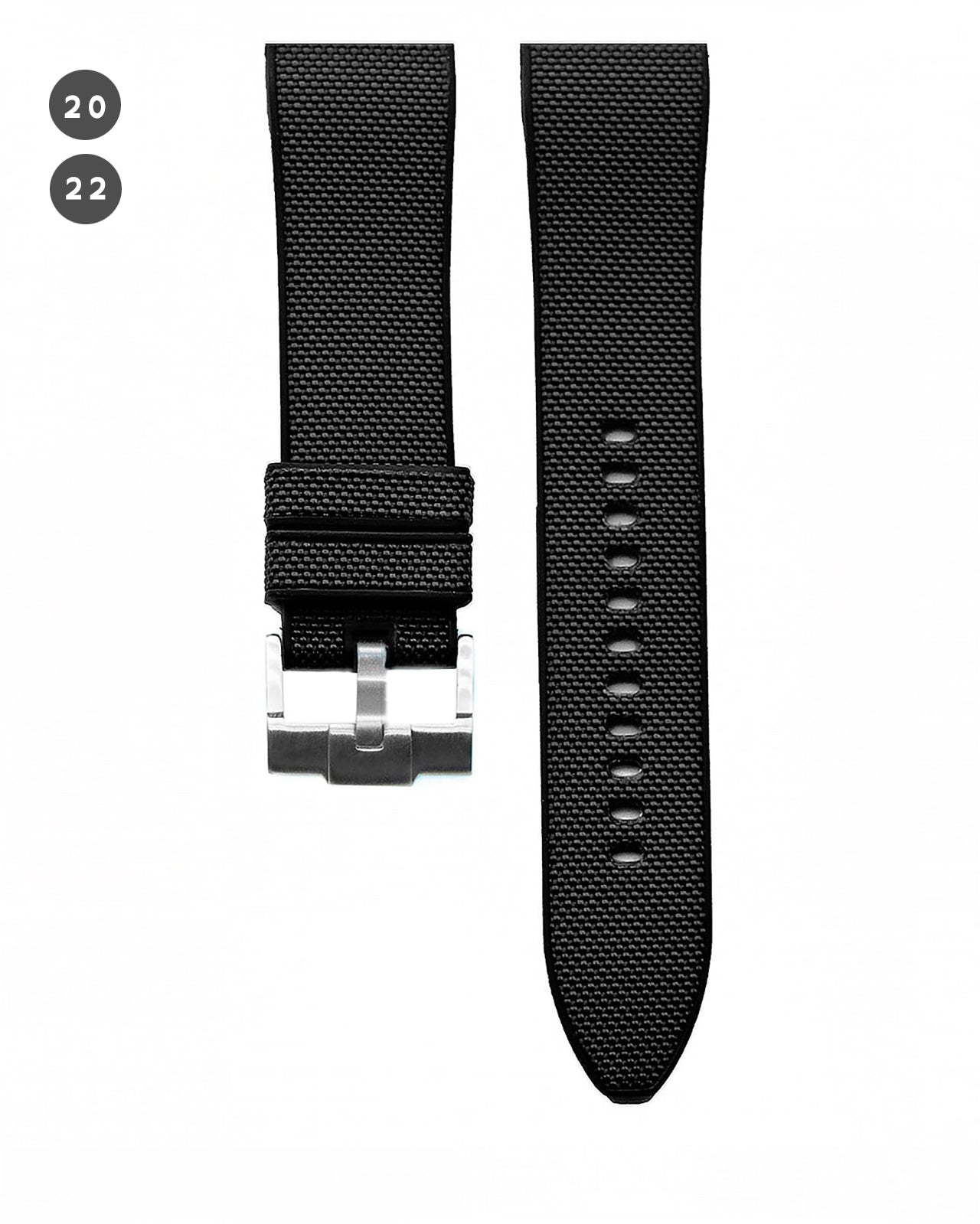 HYBRID FKM RUBBER - BLACK (NYLON) - Monstraps