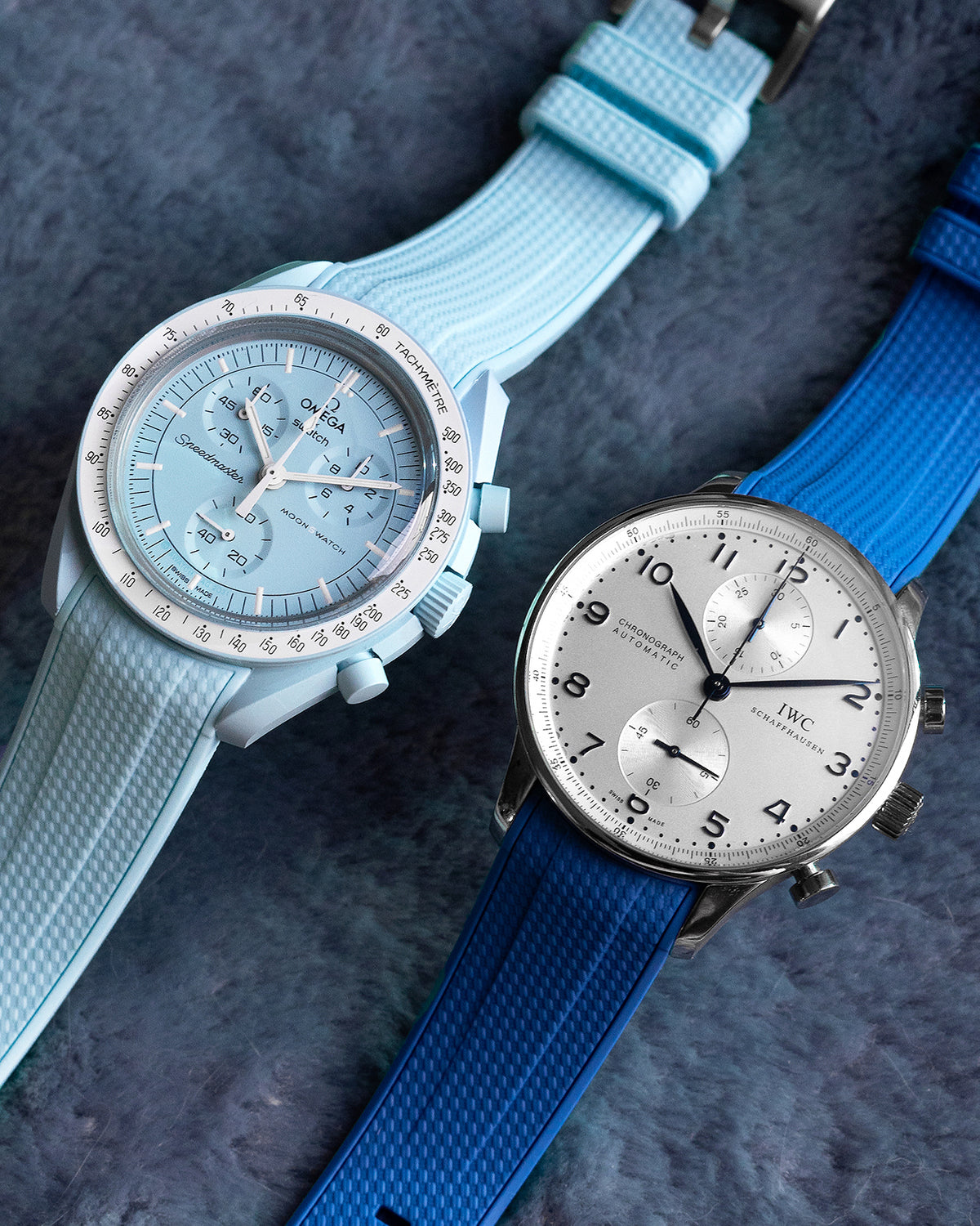 TEXTURED RUBBER - CURVED FITTED STRAP FOR MOONSWATCH