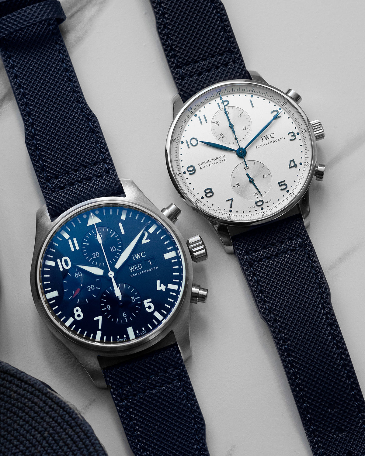 Pilot Sailcloth IWC Style- (Dark Navy)
