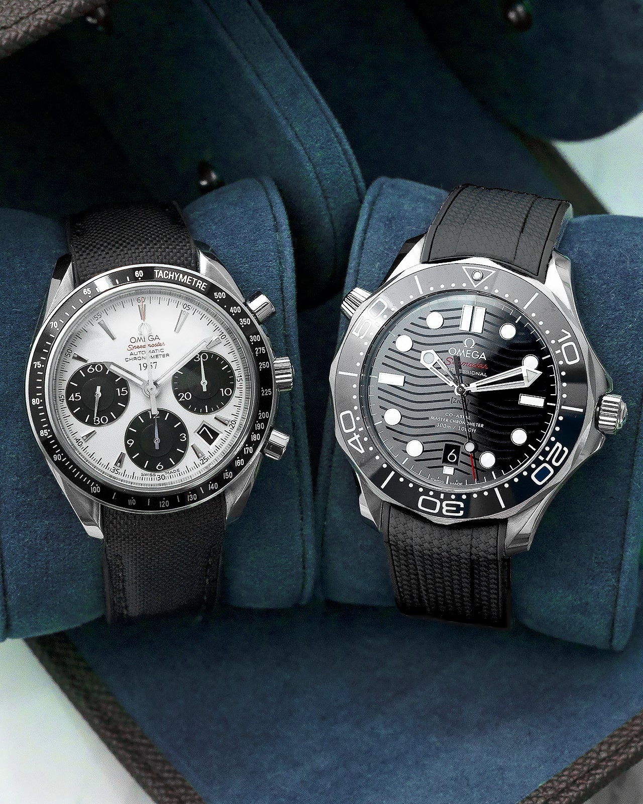 TEXTURED RUBBER - CURVED FITTED STRAP FOR OMEGA SEAMASTER