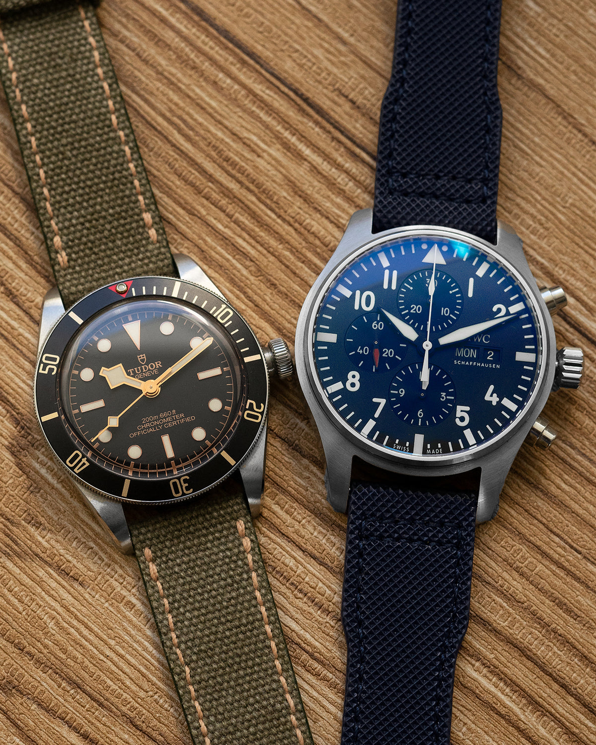 Pilot Sailcloth IWC Style- (Dark Navy)