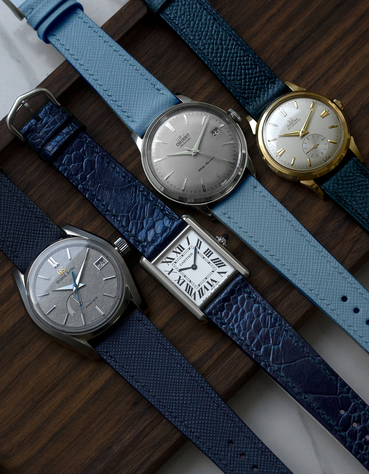 Saffiano Leather Strap (Navy)