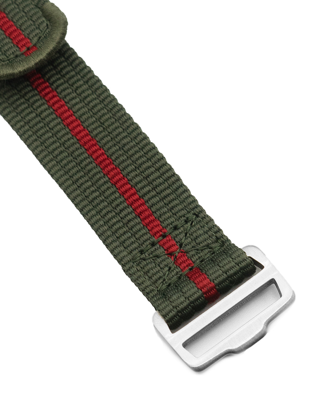 Velcro Premium - Military Green with Red Stripe