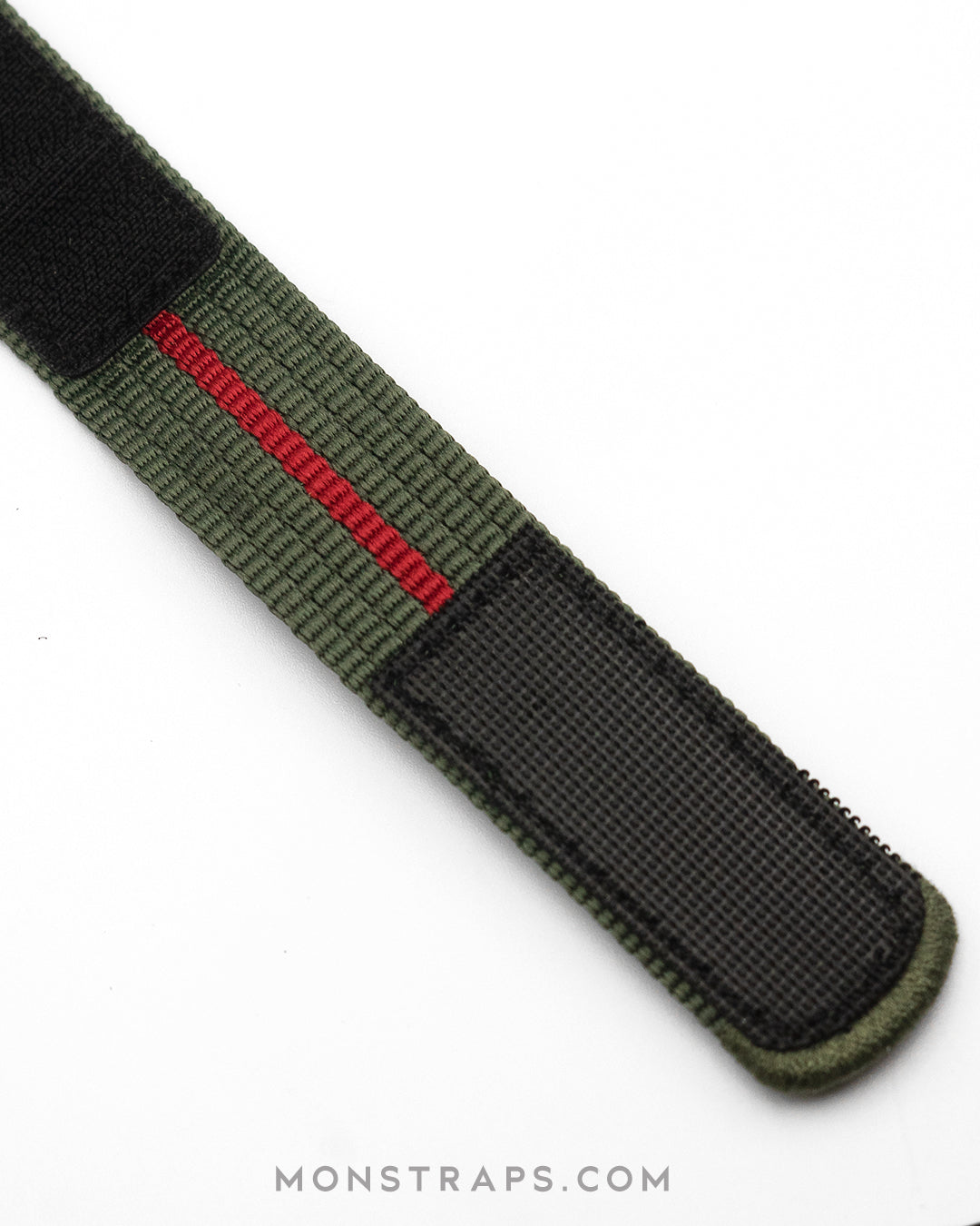 Velcro Premium - Military Green with Red Stripe