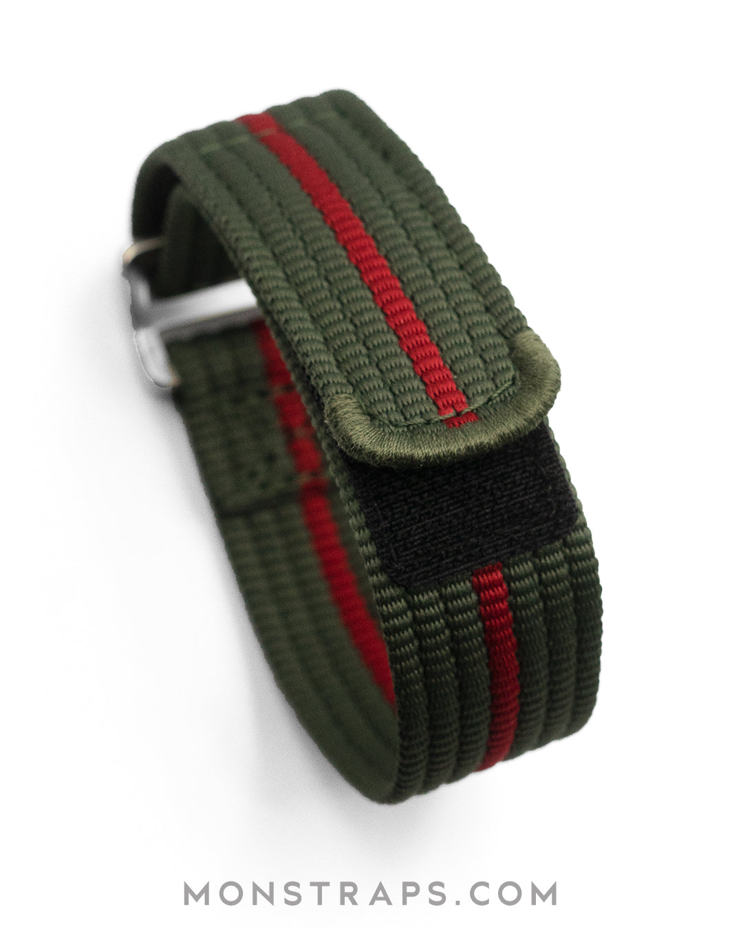 Velcro Premium - Military Green with Red Stripe
