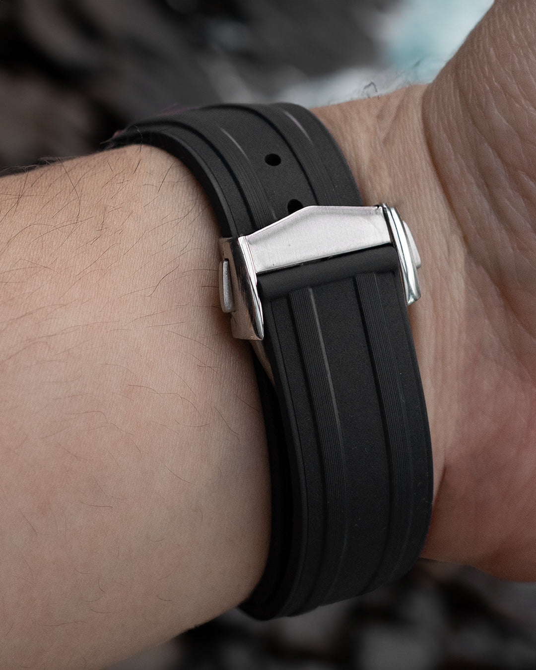 FKM RUBBER - FOR SEAMASTER DEPLOYANT STYLE (GREY)