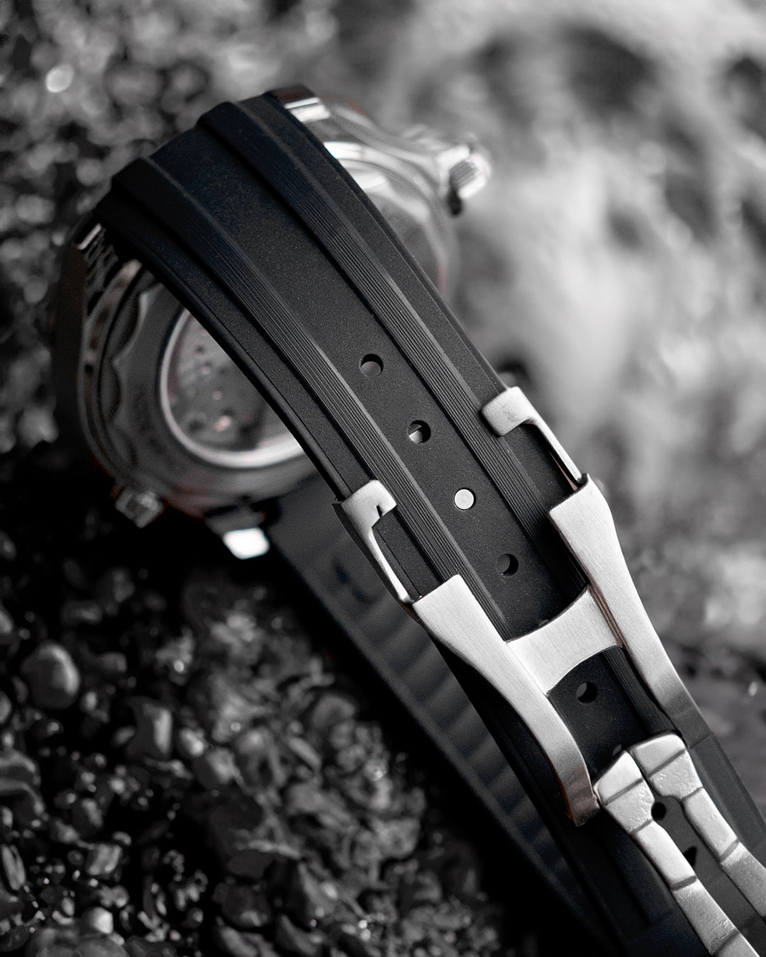 FKM RUBBER - FOR SEAMASTER DEPLOYANT STYLE (GREY)