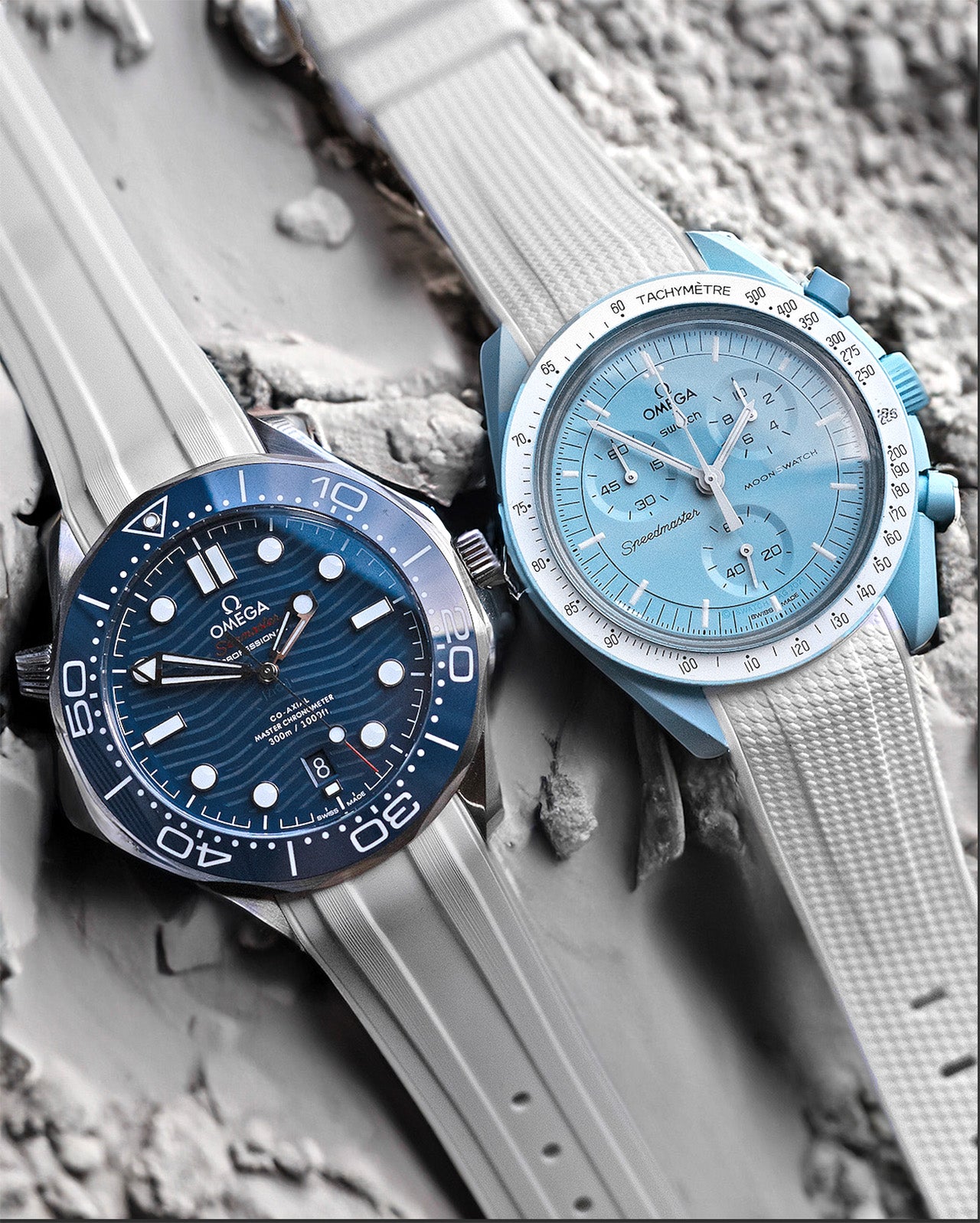 FKM RUBBER - FOR SEAMASTER DEPLOYANT STYLE (WHITE)