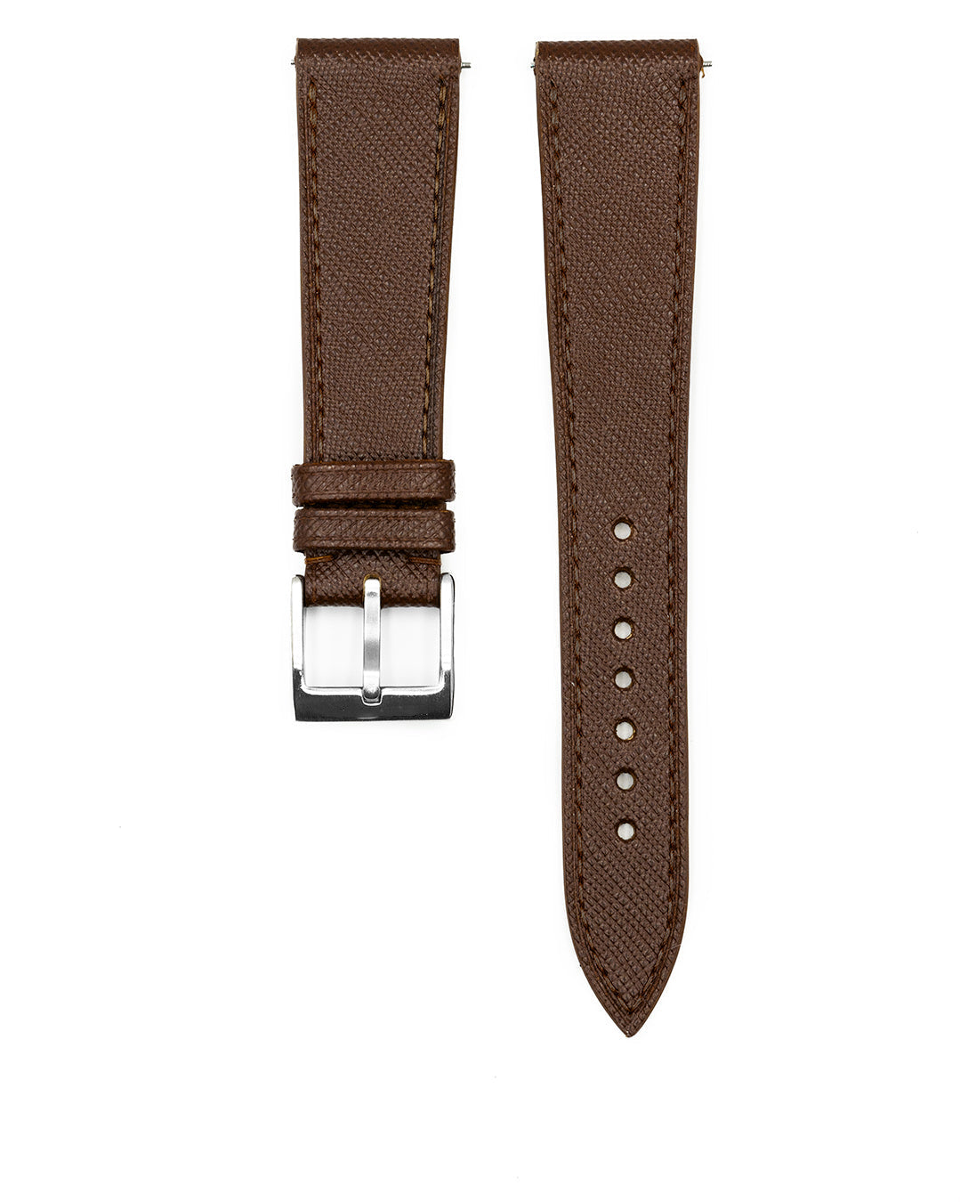 Saffiano Leather Strap (Brown) - Monstraps