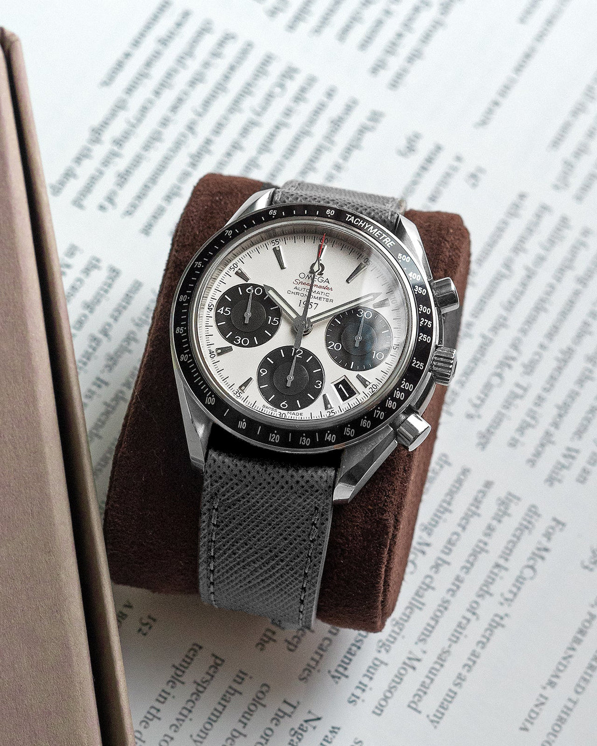 Saffiano Leather Strap (Grey)