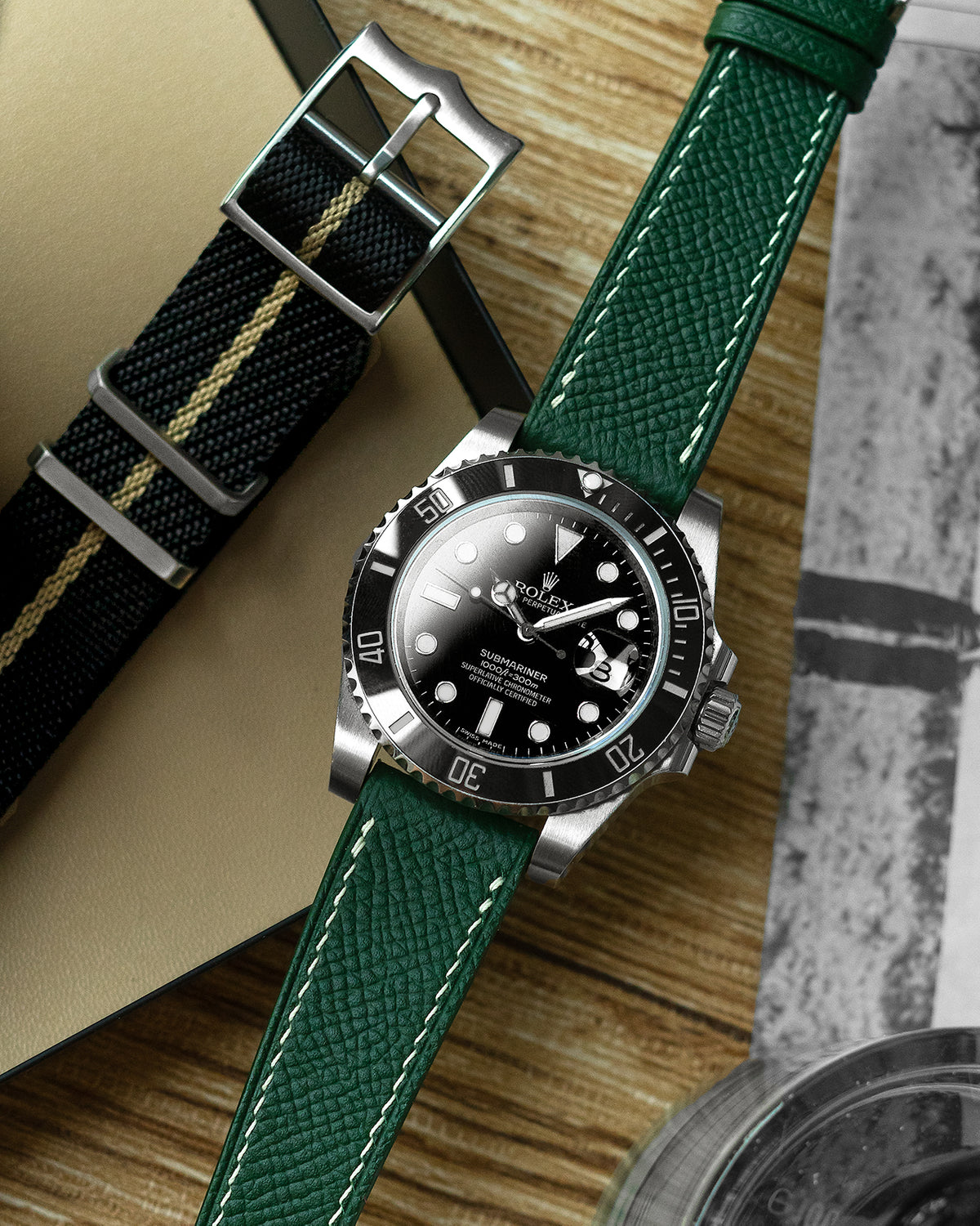 Epsom Leather Strap (Royal Green)