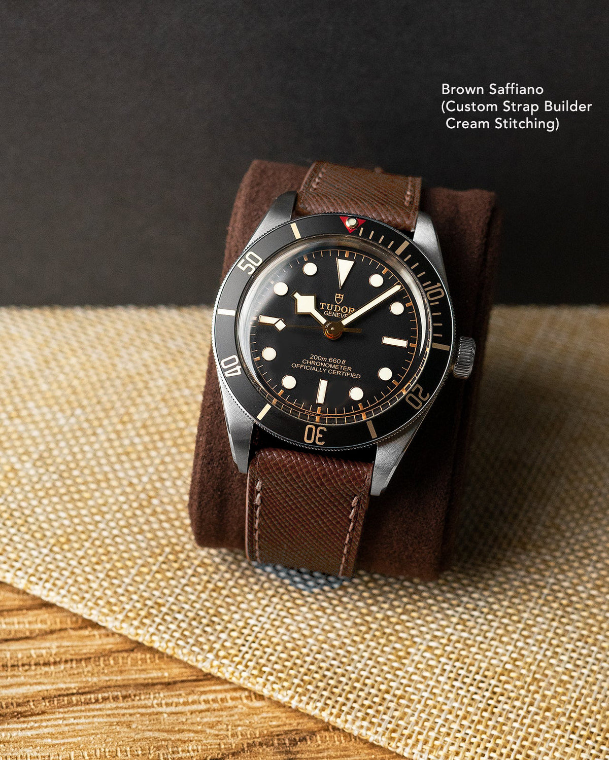 Saffiano Leather Strap (Brown)