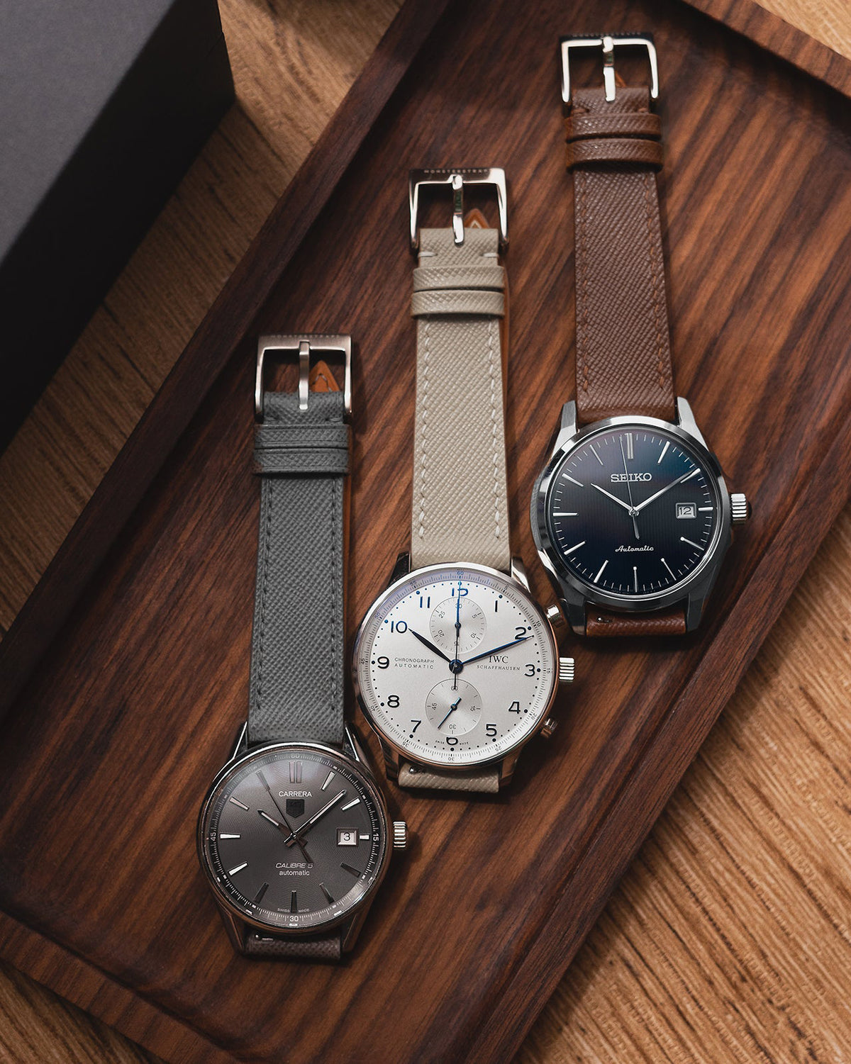 Saffiano Leather Strap (Grey)