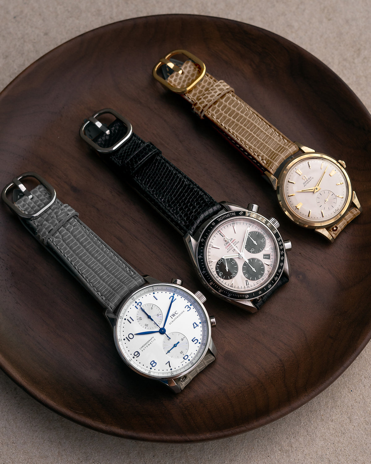 Lizard Leather Strap (Grey, Matte)