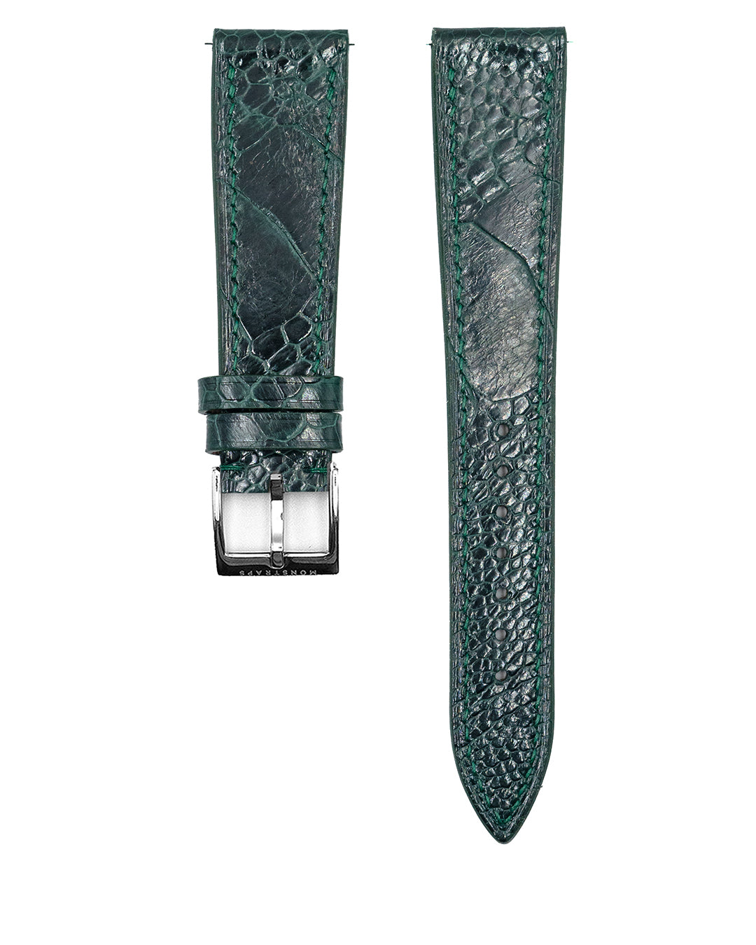 (20mm) Ostrich Flank Leather - Emerald Green (Regular)