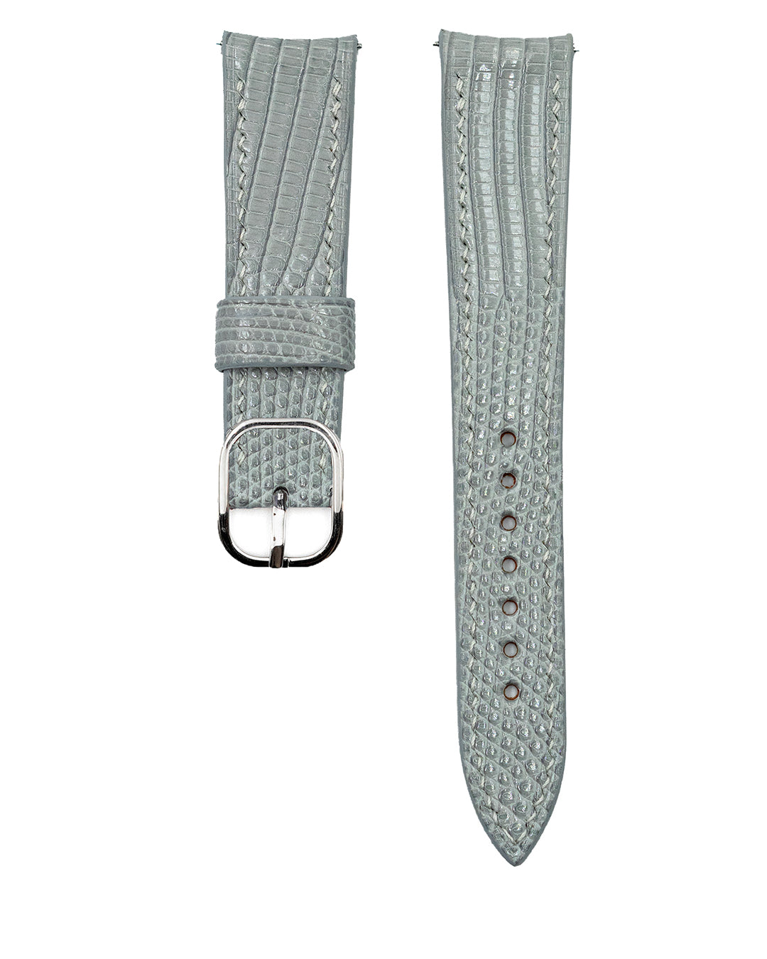 (19mm) Lizard Leather - Light Grey (Semi matte, Regular)