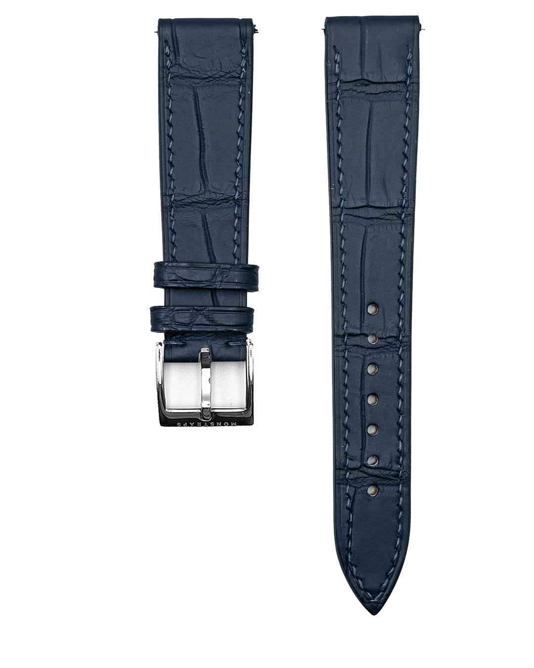 (19mm) Alligator Leather - Dark Navy (Matte, Regular)