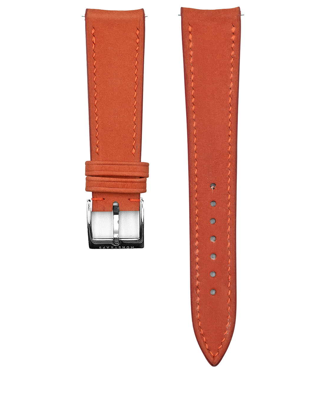 (20mm) Nubuck Leather - Orange (Regular, Curved Lug)