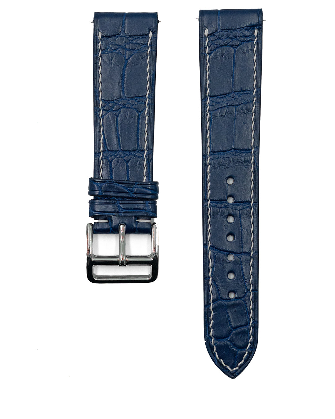 (20mm) Alligator Leather - Rich Blue (Semi matte, Regular)