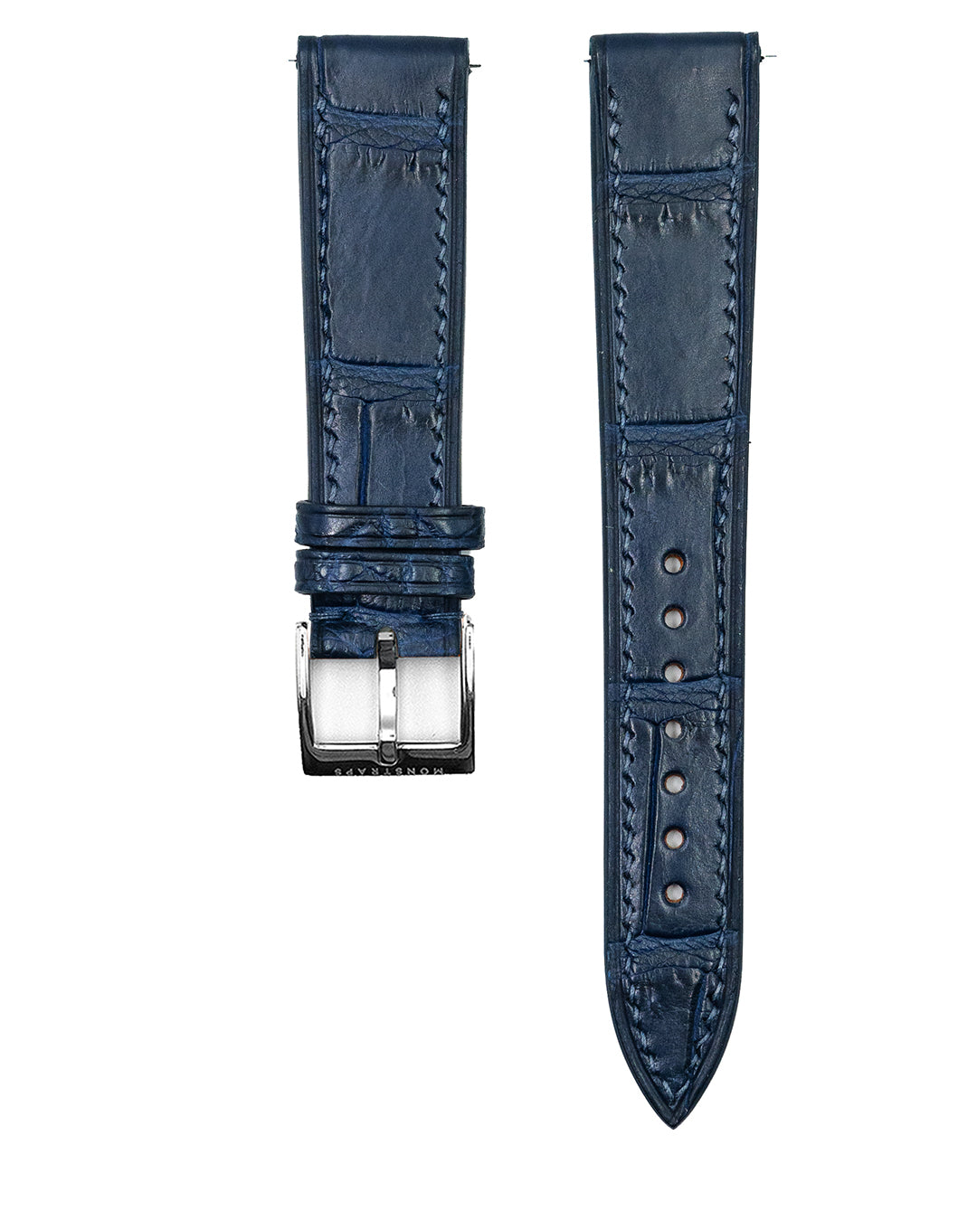 (19mm) Alligator Leather - Dark Navy (Semi matte, Regular)