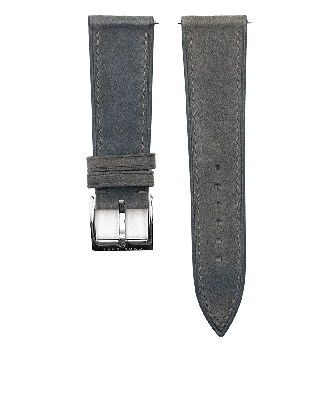 (22mm) Nubuck Leather - Slate Blue (Short)