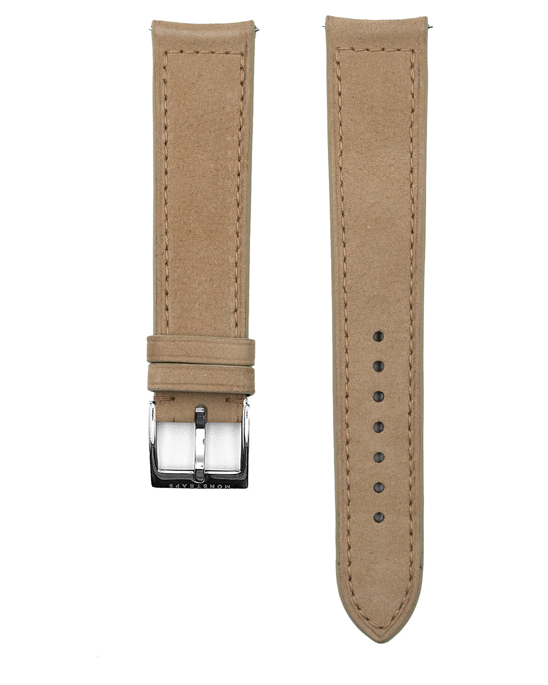 (20mm) Nubuck Leather - Sand (Regular, Curved End)