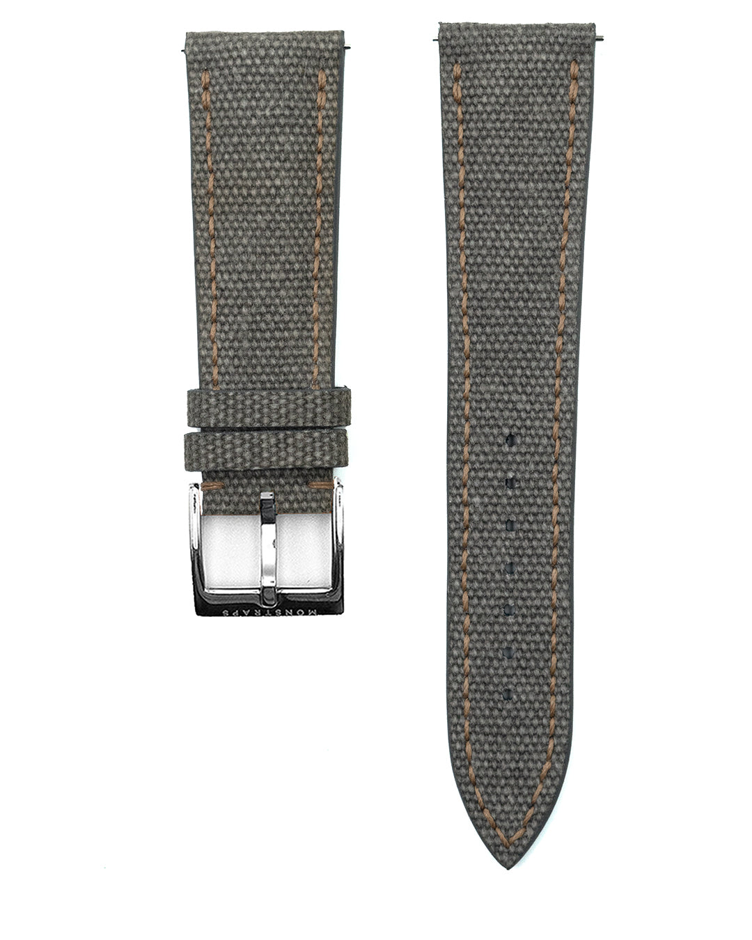 (22mm) Vintage Canvas - Light Grey (Regular, Padded)