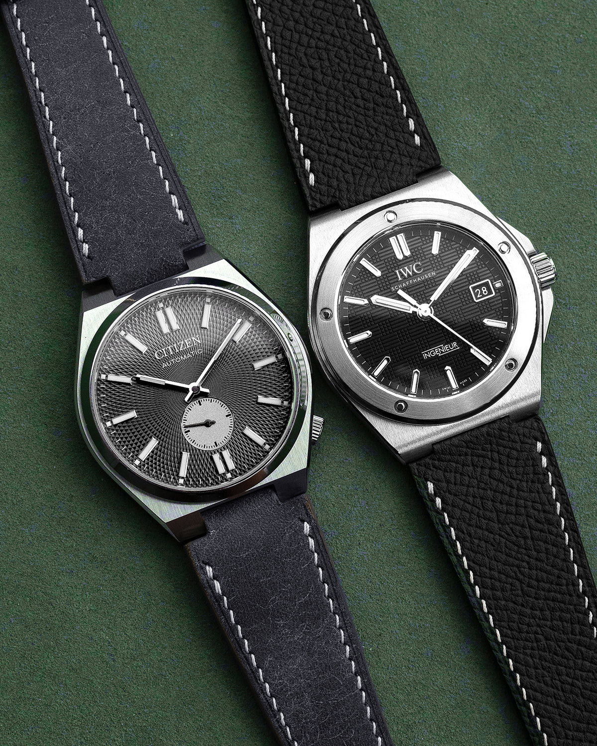 EPSOM LEATHER - FOR IWC INGENIEUR AUTOMATIC 40 (BLUE)