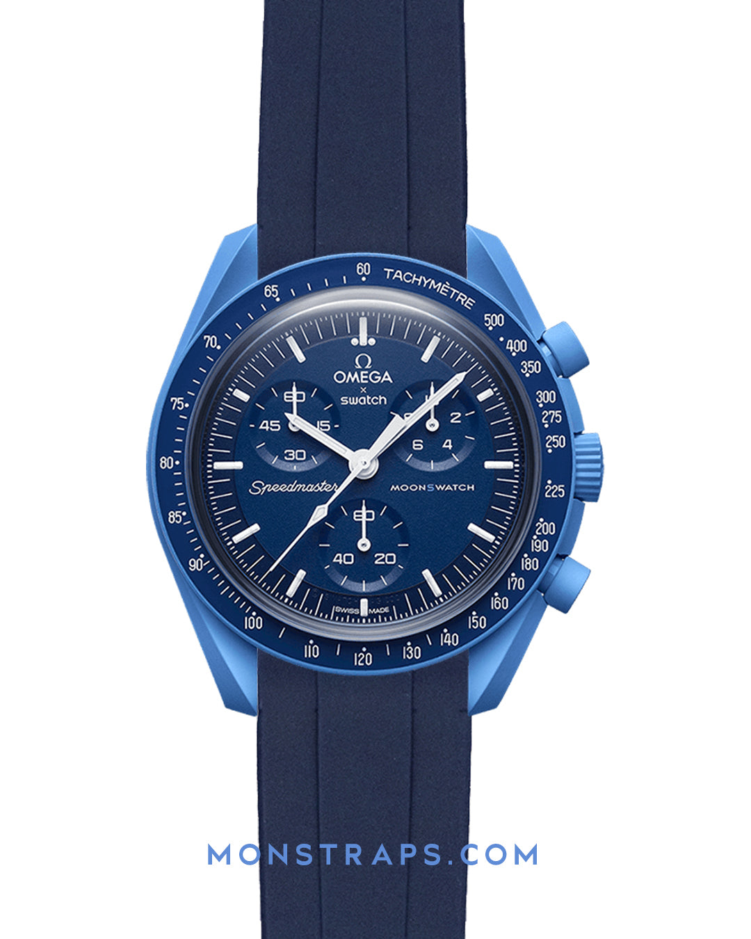 VULCANISED RUBBER - CURVED FITTED STRAP FOR MOONSWATCH